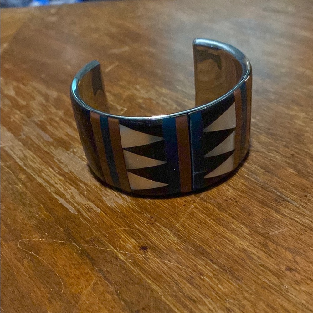 Geometric Patterned Cuff Bracelet